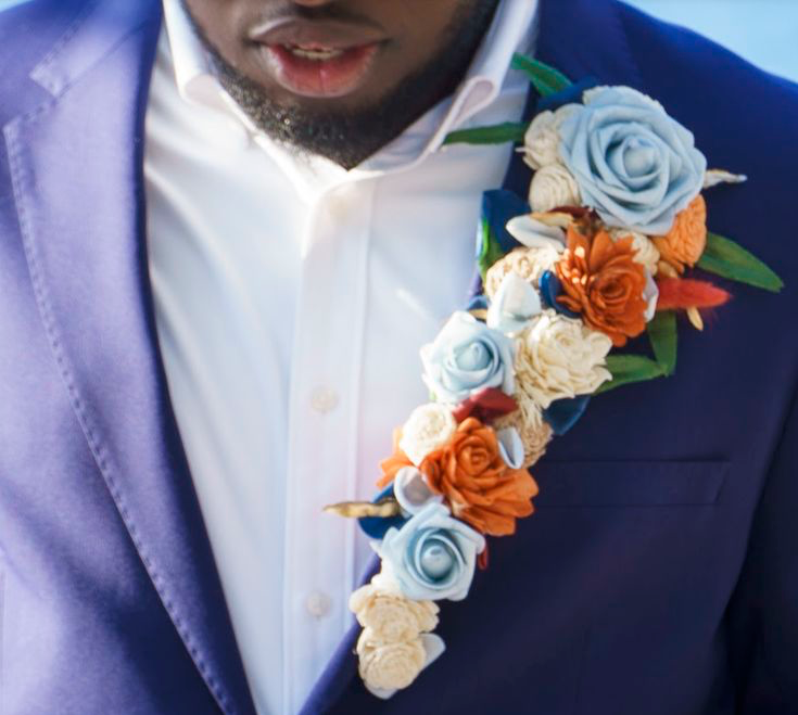 Bold Elegance: Design Boho Full Floral Boutonnières That Stand Out